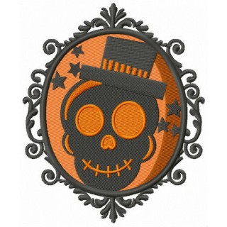 Halloween portrait embroidery design - Embroidery Design