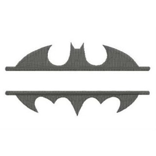 Batman logo monogram embroidery design - Embroidery Design