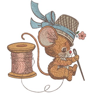 Mouse Elegant tailor embroidery design - Embroidery Design