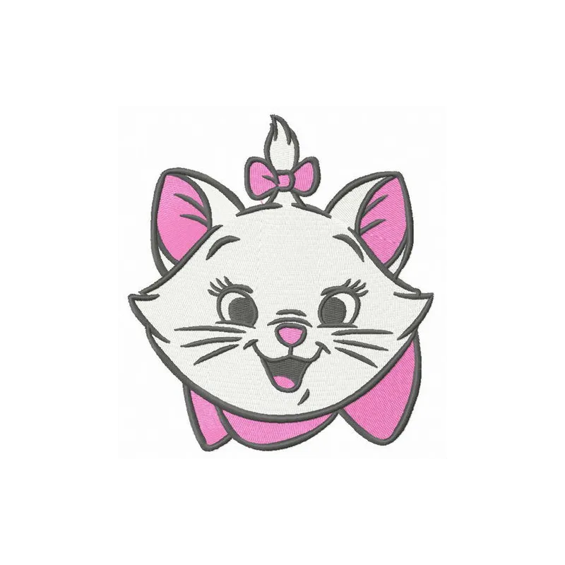 Marie embroidery design from the Aristocats collection, showcasing a charming stitched motif for your projects.