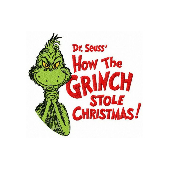 How the Grinch stole Christmas embroidery design - Embroidery Design
