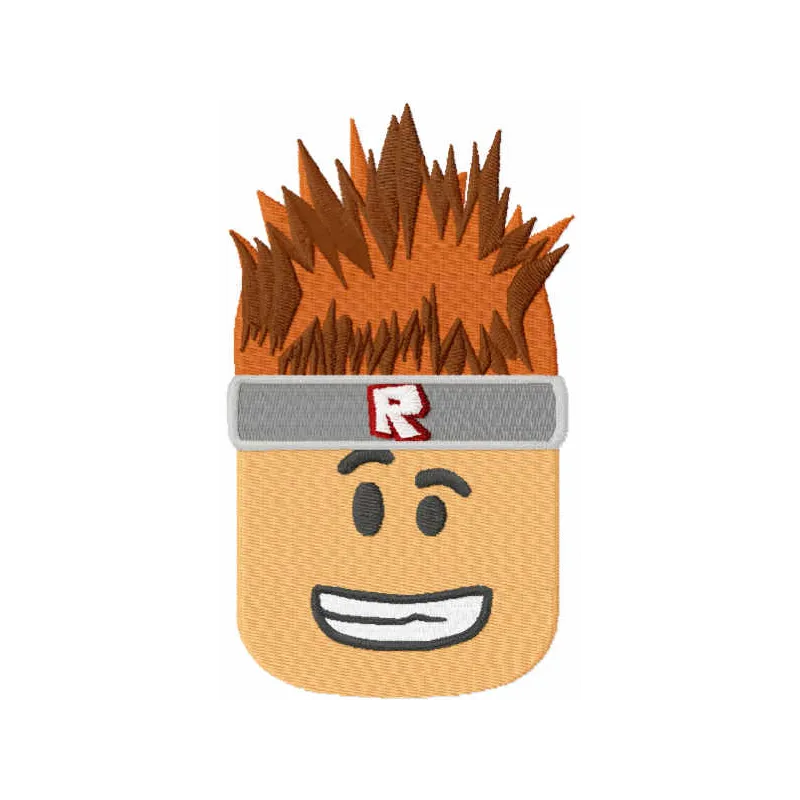 Roblox boy embroidery design featuring a playful character, perfect for stitching on t-shirts and hoodies.
