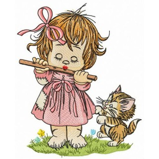 Flute concert embroidery design - Embroidery Design