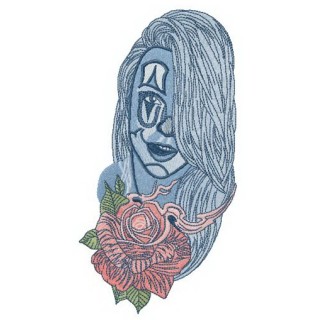 Metamorfoza girl embroidery design - Embroidery Design