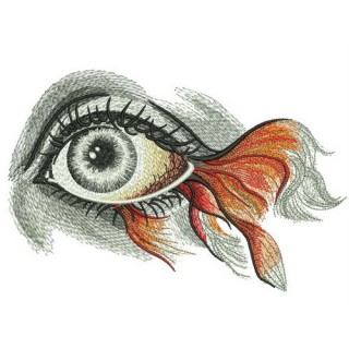 Fish eye embroidery design - Embroidery Design