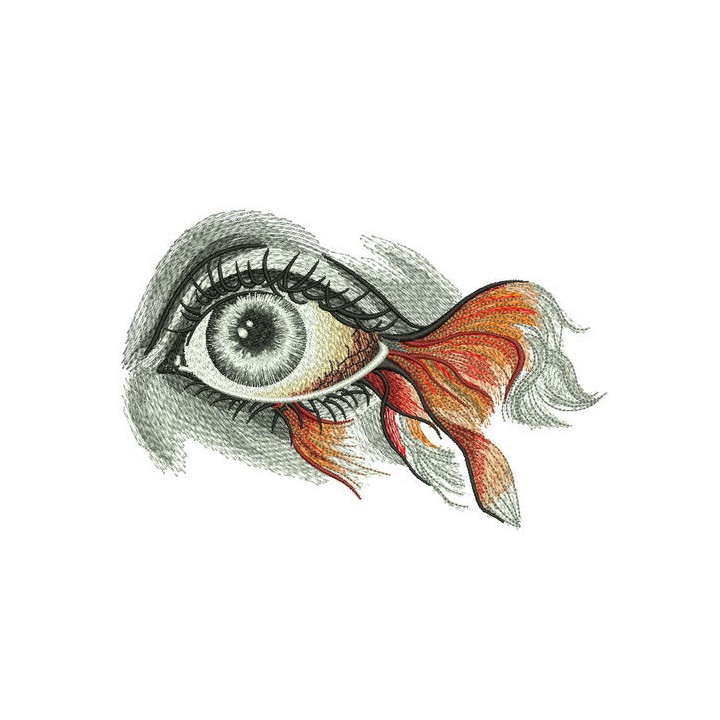 Fish eye embroidery design - Embroidery Design