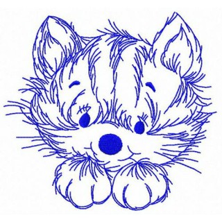 Home cat embroidery design - Embroidery Design