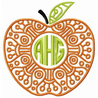 AHG apple embroidery design - Embroidery Design