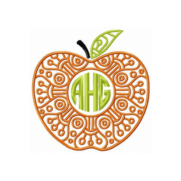 AHG apple embroidery design - Embroidery Design