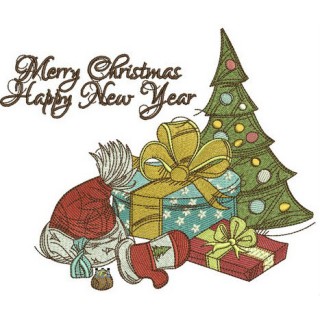 Christmas eve embroidery design - Embroidery Design