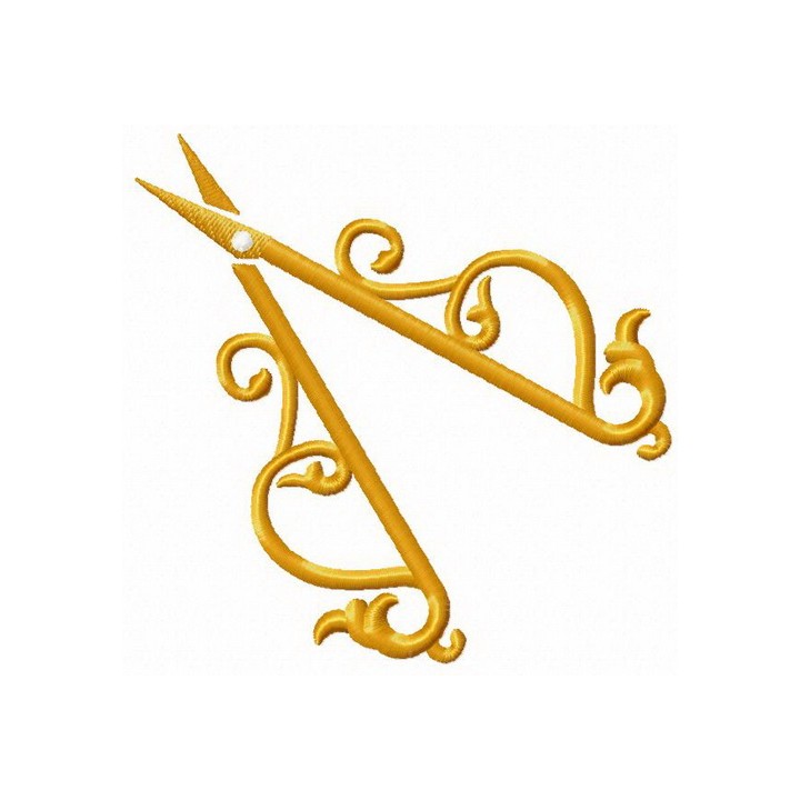Nail scissors embroidery design - Embroidery Design