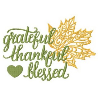 Grateful, thankful, blessed embroidery design - Embroidery Design