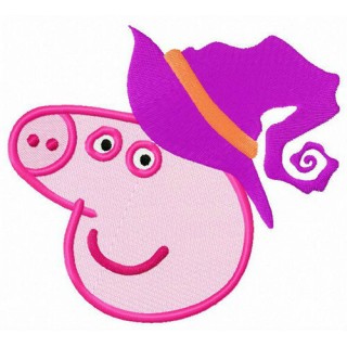 Pig ready for Halloween embroidery design - Embroidery Design