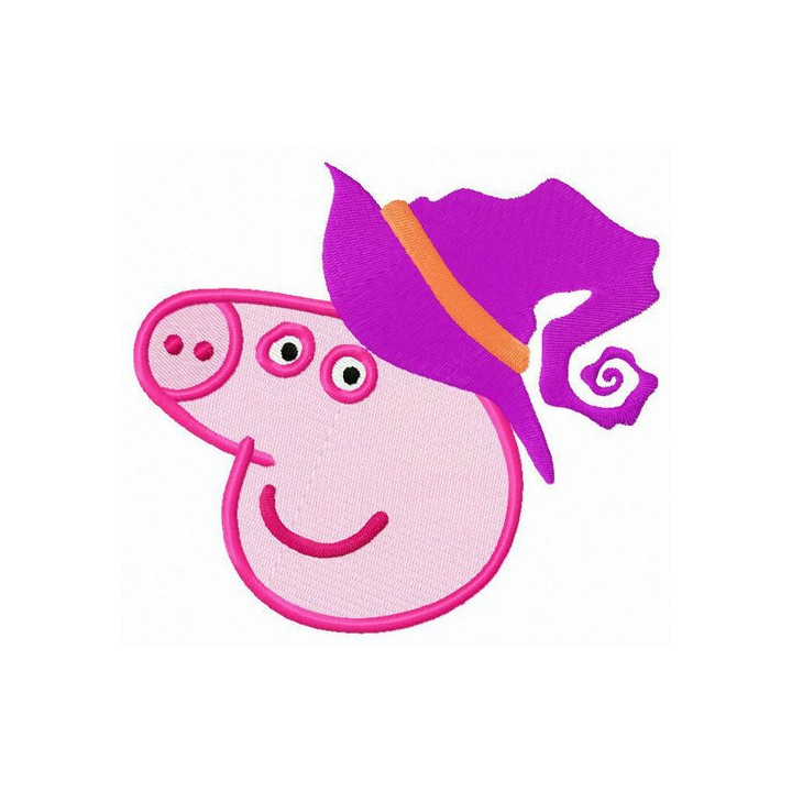 Pig ready for Halloween embroidery design - Embroidery Design