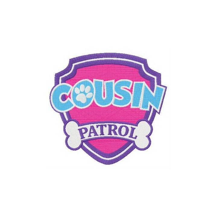 Cousin Patrol embroidery design - Embroidery Design