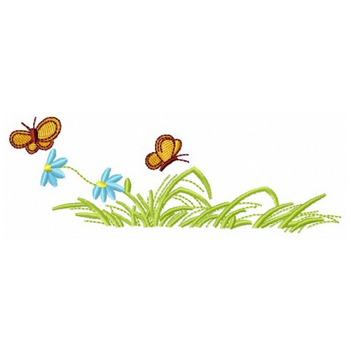 Meadow embroidery design - Embroidery Design