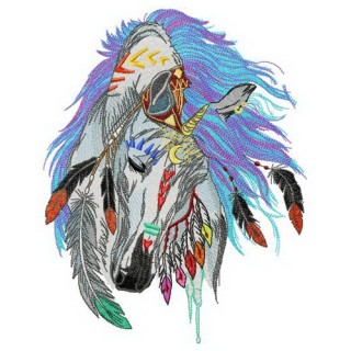 Native American horse embroidery design - Embroidery Design