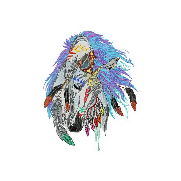 Native American horse embroidery design - Embroidery Design