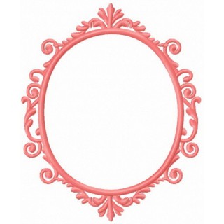Pink frame embroidery design - Embroidery Design