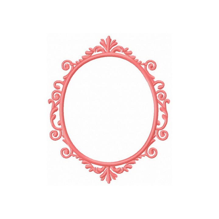 Pink frame embroidery design - Embroidery Design