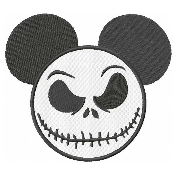 Mickey Jack Skellington embroidery design - Embroidery Design