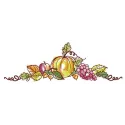 Tasty gifts embroidery design featuring autumn-themed motifs, perfect for decorating fall-inspired projects.