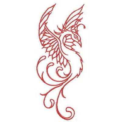 Preview of 'My Dreams About Firebird' embroidery design featuring a vibrant firebird motif for creative stitching.