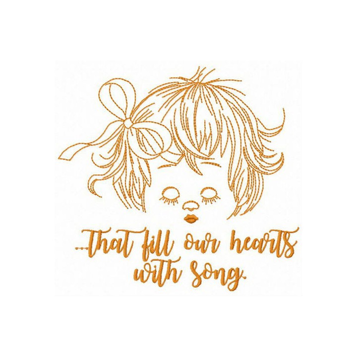 That fill our hearts with song embroidery design - Embroidery Design