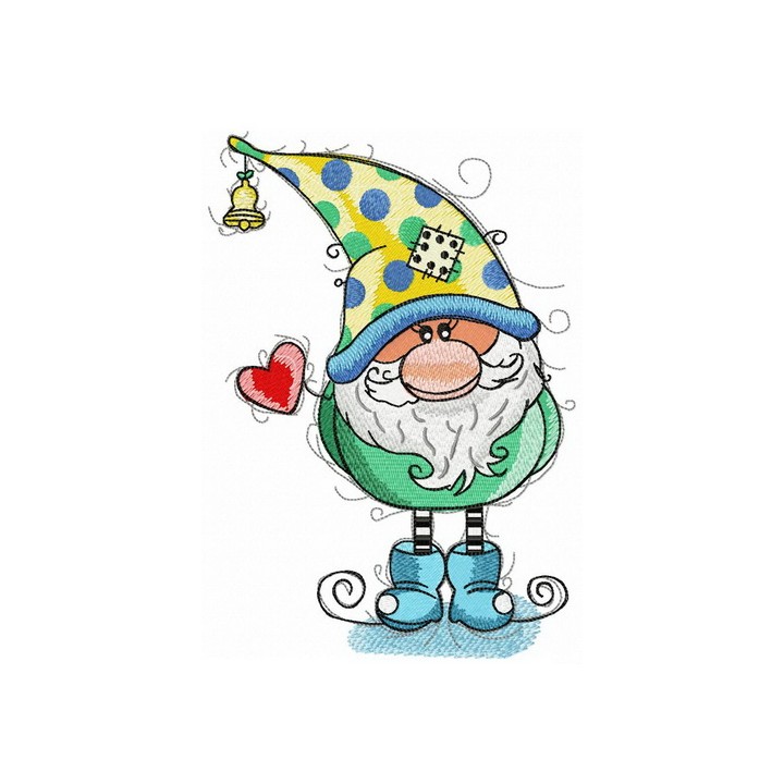 Gnomes celebrate Valentine's Day too embroidery design - Embroidery Design