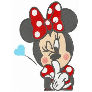 Be quite Minnie embroidery design - Embroidery Design
