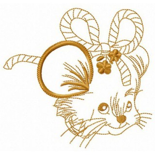 Hairstyle for mouse party embroidery design - Embroidery Design