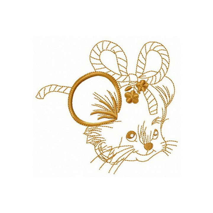 Hairstyle for mouse party embroidery design - Embroidery Design
