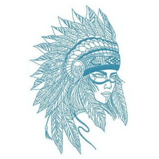 Tribal woman embroidery design - Embroidery Design