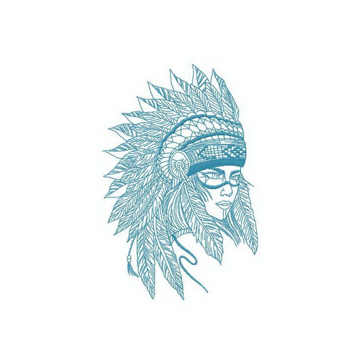 Tribal woman embroidery design - Embroidery Design