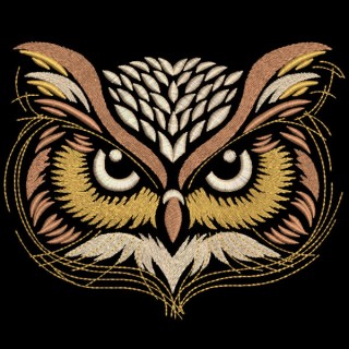 Woodland bird owl embroidery design - Embroidery Design