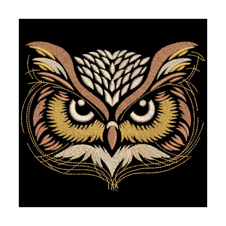 Woodland bird owl embroidery design - Embroidery Design