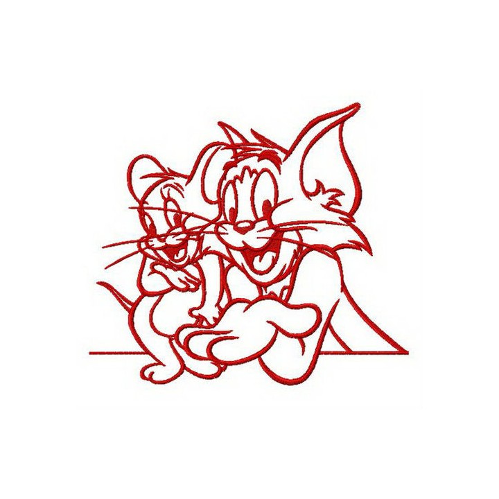 Best friends ever Tom and Jerry embroidery design - Embroidery Design
