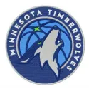 Minnesota Timberwolves logo embroidery design showcasing intricate stitching patterns for basketball enthusiasts.