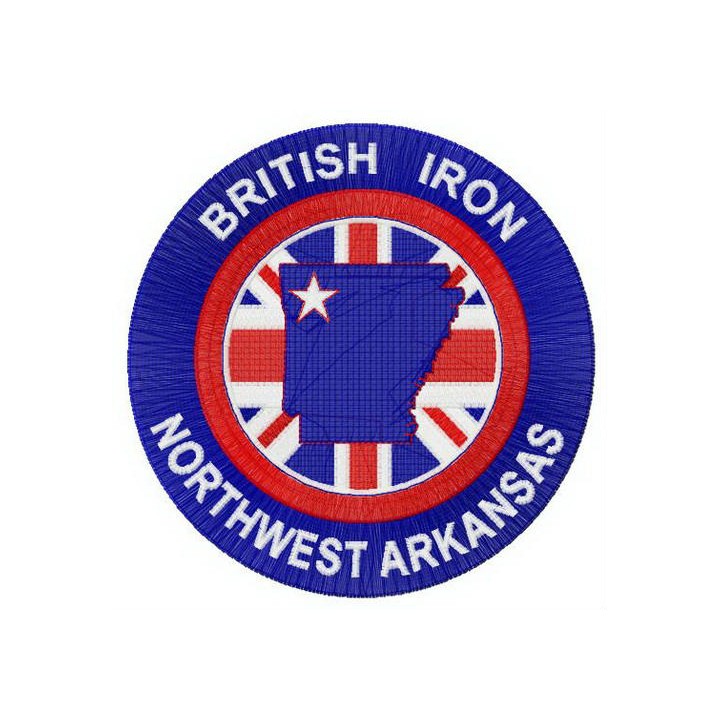 British Iron Northwest Arkansas logo embroidery design - Embroidery Design