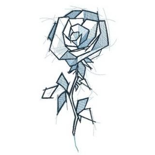 Paper rose embroidery design - Embroidery Design