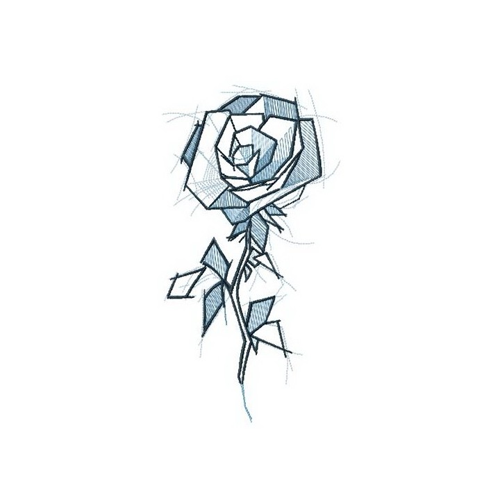 Paper rose embroidery design - Embroidery Design