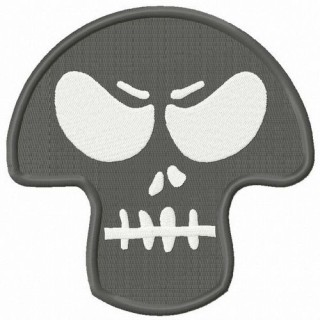 Angry skull mask embroidery design - Embroidery Design