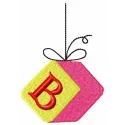 Preview of a Cube with Letter B embroidery design, ideal for creating personalized toys and gifts.