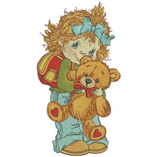 My first day at kindergarten embroidery design - Embroidery Design