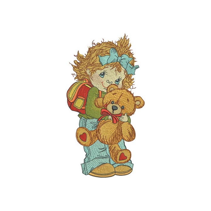 My first day at kindergarten embroidery design - Embroidery Design