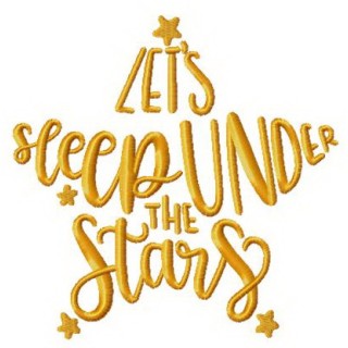 Let's sleep under the stars embroidery design - Embroidery Design