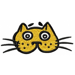 Cat mask embroidery design - Embroidery Design