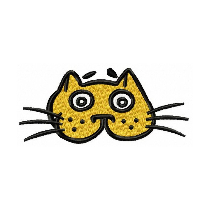 Cat mask embroidery design - Embroidery Design