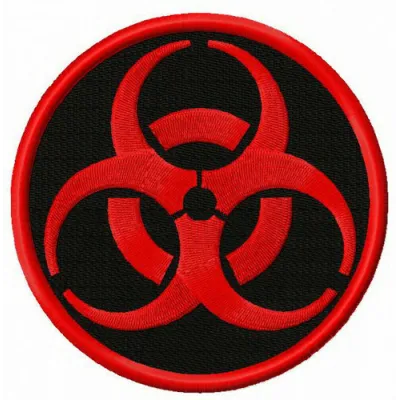 Preview of the Zombie Outbreak Response Team alternative logo embroidery design for gaming enthusiasts.