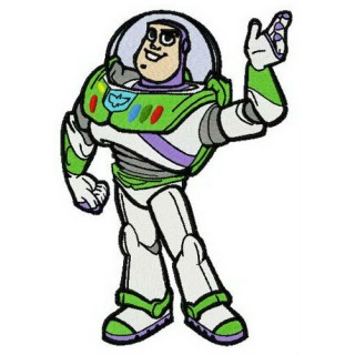 Buzz waving hand embroidery design - Embroidery Design